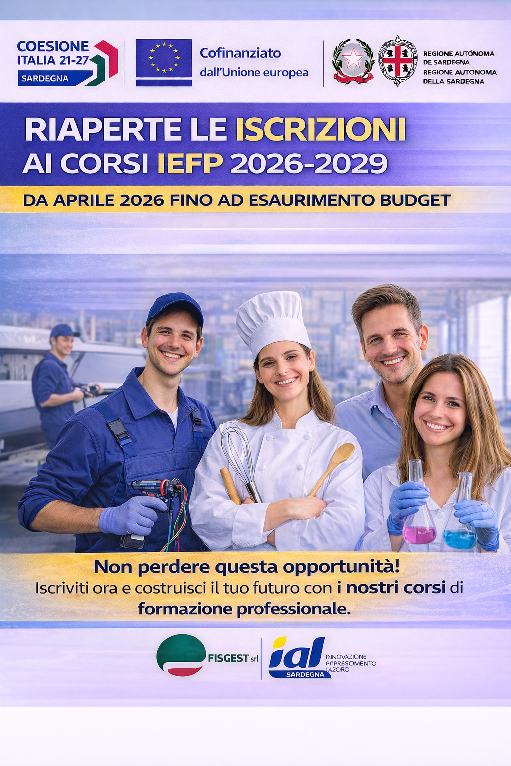 IEFP 2026-2029 Riaperte le iscrizioni
