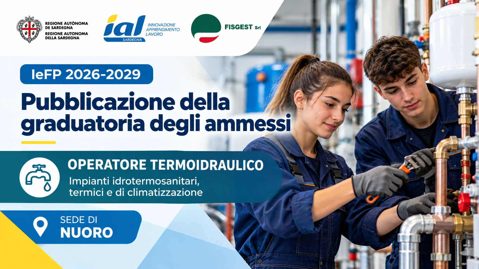 Graduatoria IeFP 2026-2029 Operatore Termoidraulico Nuoro